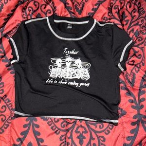 Skeleton crop top